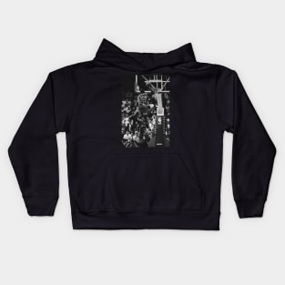 BASKETBALLART -JORDAN BLACK WHITE 1 Kids Hoodie